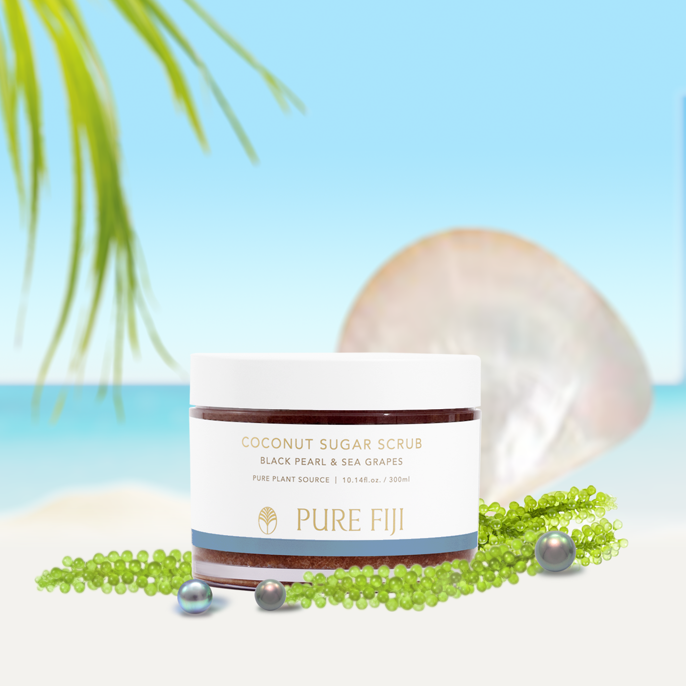Pure Fiji Sugar Scrub 300ml BLACK PEARL