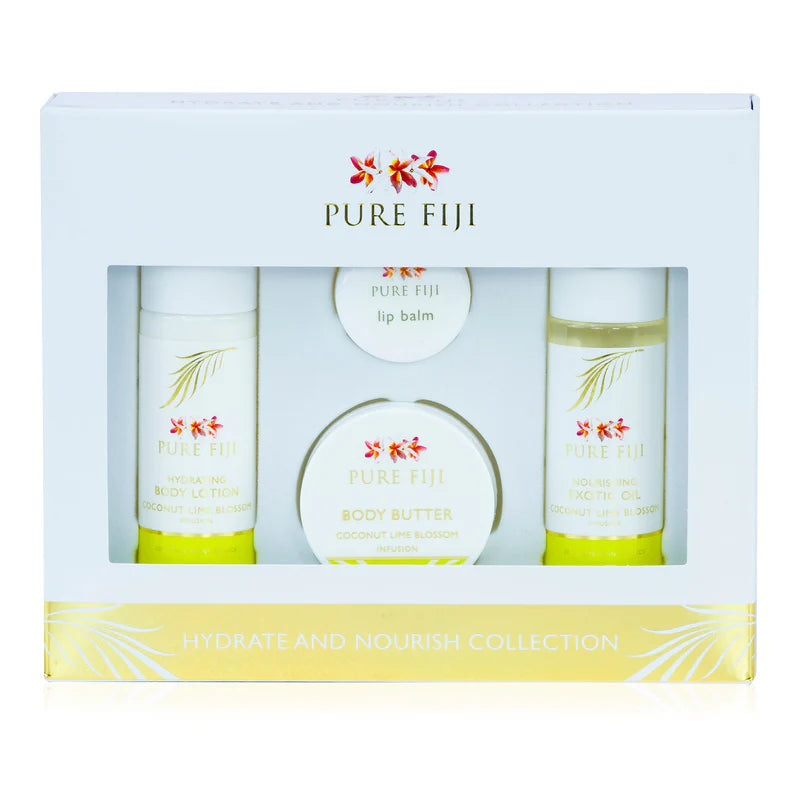 Pure Fiji Hydrate and Nourish Travel Pack Coconut Lime Blossom