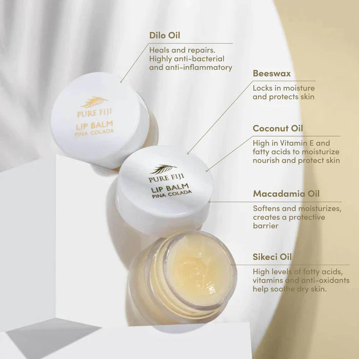 Pure Fiji Nourishing Lip Balm Pina Colada 10ml